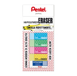 [86838] Blister 5 mini gomme Hi Polymer colori assortiti Pentel