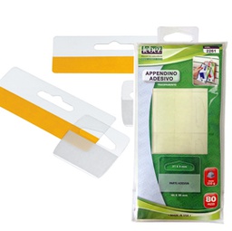 [61057] Blister 80 APPENDICARTELLO ADESIVO 4,5x4,5cm art.2261 LEBEZ