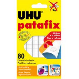 [53131] BLISTER 80 SUPPORTI GOMMA ADESIVA UHU PATAFIX BIANCO