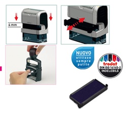 [83435] Blister da 3 tamponi 6/4913 blu Trodat