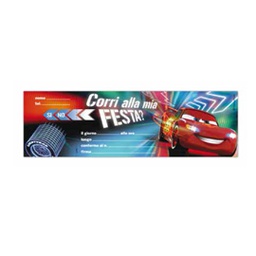 [69530] BLOCCHETTO 10 INVITI ALLA FESTA CARS 2 DISNEY Rex Sadoch