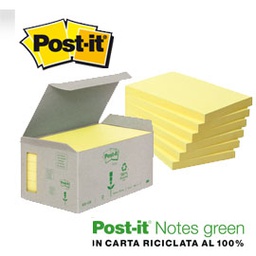 [64222] BLOCCO 100foglietti Post-itÂ® Notes Green 76x127mm 655-1B GIALLO