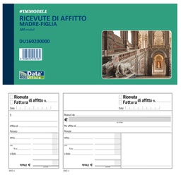 [88603] Blocco 100 ricevute/fatture di affitto madre-figlia 10x21,5cm DU160200000