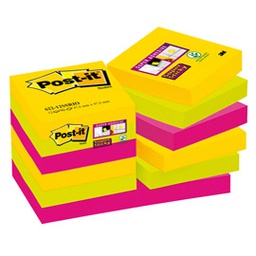 [77363] BLOCCO 90FOGLIETTI POST-IT  SUPER STICKY 47,6X47,6MM 622-12SS-RIO-EU RIO DE J