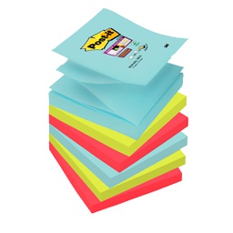 [80056] BLOCCO 90FOGLIETTI POST-IT  SUPER STICKY Z-NOTES 76X76MM R330-6SS-MIA MIAMI