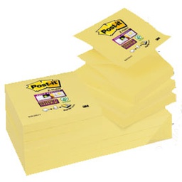 [71236] BLOCCO 90foglietti Post-it  Super Sticky Z-Notes Canary76x76mm R330-123SS-CY