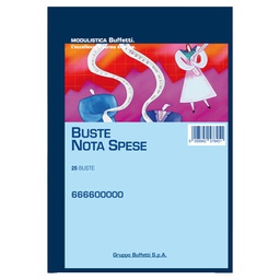 [96630] Blocco Buste-Nota spese 25 buste staccabili 23x16cm Data Ufficio