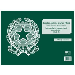 [65553] BLOCCO CARICO/SCARICO RIFIUTI NON DETENTORI (Mod. B) 100PAG. 22,5x29,7cm E2871