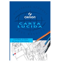 [63703] BLOCCO CARTA LUCIDA MANUALE 230x330mm 10FG 80GR CANSON