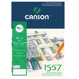 [85650] Blocco collato lato corto 1557 A3 30 fg. 180 gr. Canson