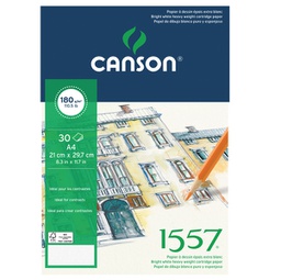 [85649] Blocco collato lato corto 1557 A4 30 fg. 180 gr Canson