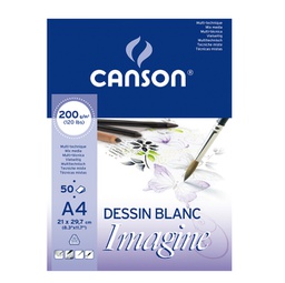 [85561] Blocco collato lato corto IMAGINE A4 50 fg. 200 gr.
