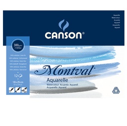 [85616] Blocco collato lato corto MONTVAL 18x25cm 12 fg. 300 gr.