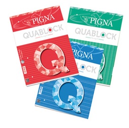 [28917] Blocco collato Quablock Original 80gr 50fg A4 5mm PIGNA