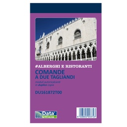 [90883] Blocco comande 2 tagliandi 25/25copie autor. 16,8x10cm DU161872T00