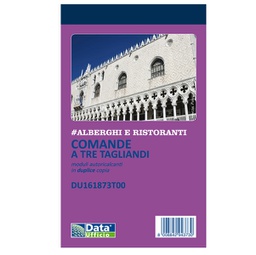 [90884] Blocco comande 3 tagliandi 25/25copie autor. 16,8x10cm DU161873T00