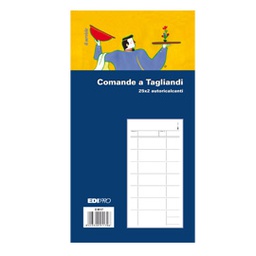 [53572] BLOCCO COMANDE A 7 TAGLIANDI 25/25 FOGLI AUTORIC. 22X10 E9117