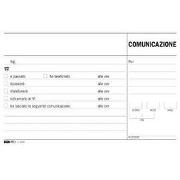 [50286] BLOCCO COMUNICAZIONI TELEFONICHE 50/50 FOGLI AUTORIC. 9,9X17 E5693A