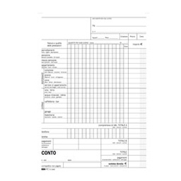 [64994] BLOCCO CONTO ALBERGO/PENSIONE 15GG 23X15CM 100FG USO MANO E5965