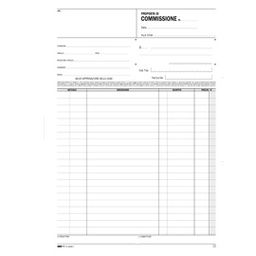 [51912] BLOCCO COPIA COMMISSIONI 29,7X21 100FOGLI USO MANO E5236 EDIPRO