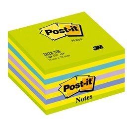 [44718] BLOCCO CUBO 450foglietti Post-itÂ® 76x76mm 2028-NB VERDE LIME/BLU