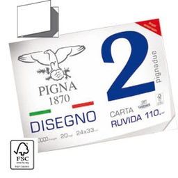 [67593] BLOCCO DISEGNO PIGNA2 24x33cm 4 angoli 20fg 110gr ruvido