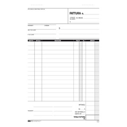 [61711] BLOCCO FATTURA 1 ALIQUOTA 23X14,8CM 33fg 3 copie AUTORIC. E5273CT