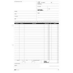 [50293] BLOCCO FATTURE 1 ALIQUOTA IVA 33/33/33 FOGLI AUTORIC. 29,7X21 E5284A