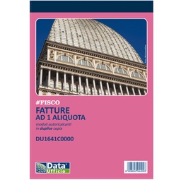 [93664] Blocco fatture ad 1 aliquota 50x2 autoricalcante  14,8x21cm DU1641C0000