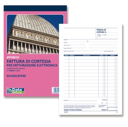 [88597] Blocco fatture di cortesia 33/33/33copie autor. 21,5x14,8cm DU16413FE00 DU