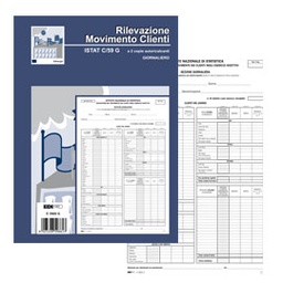 [67236] BLOCCO MODELLO ISTAT C59 GIORNALIERO 31x21cm 50fg 2copie ric E5966G EDIPRO
