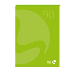 [71154] BLOCCO NOTES COLLATO lato corto A4 90gr 80fg bianco copertina 250gr BM
