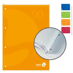 [71059] BLOCCO NOTES COLLATO lato lungo A4 4fori 90gr 50fg 5mm cop.250gr BM