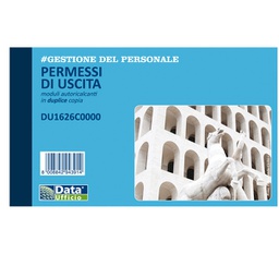 [90890] Blocco permessi di uscita 50/50copie autor. 10x16,8cm DU1626C0000
