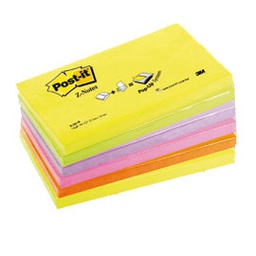 [47469] BLOCCO Post-it® Super Sticky Z-Notes 76x127mm 100fg R350NR ASSORT.NEON