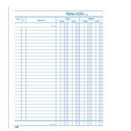 [67691] BLOCCO PRIMA NOTA CASSA 22x28cm 50fgx 2copie ric. BM