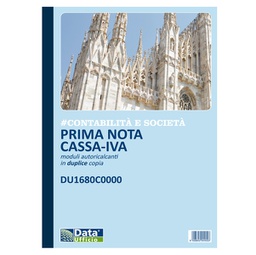 [90902] Blocco prima nota cassa/iva 50/50copie autor. 29,7x21,5cm DU1680C0000