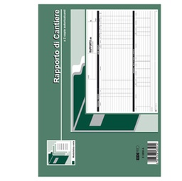 [51174] BLOCCO RAPPORTO DI CANTIERE 50/50 FOGLI AUTORIC. 21X30 E5859A