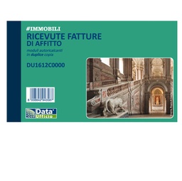 [90876] Blocco ricevute/fatture affitto 50/50copie autor. 10x16,8cm DU1612C0000