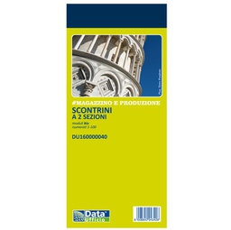 [88648] Blocco scontrino 2 sezioni 100copie num. blu 5,8X13cm DU160000040 DU