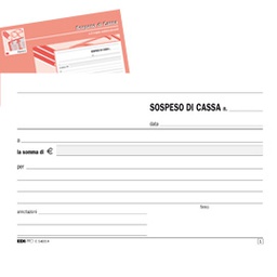 [67277] BLOCCO SOSPESO DI CASSA 50fgx2 copie autoricalcante 10x17cm E5403A EDIPRO