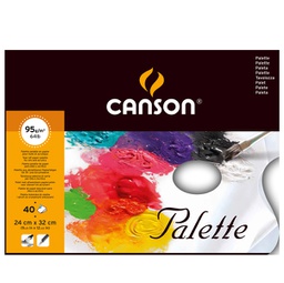 [85622] Blocco tavolozza collato 2 lati CANSON 24x32 cm 40 fg. 95 gr. Canson