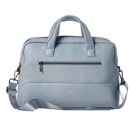 [96378] Borsa c/manici Gate Trended ecopelle dim. 41x30x15cm azzurro InTempo
