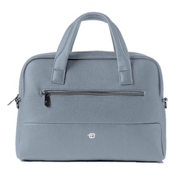 [96384] Borsa c/manici slim Gate Trended ecopelle dim.41x30x7cm azzurro InTempo