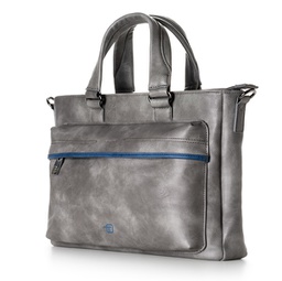 [94565] BORSA UNISEX BLUEGATE DIM. 39X29X13CM GRIGIO INTEMPO