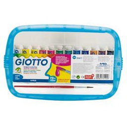 [28147] BOX 12 TUBETTI TEMPERA 12ML GIOTTO TUBO 4 ASSORTITO