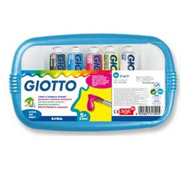 [28151] BOX 5 TUBETTI TEMPERA 21ML GIOTTO TUBO 7 ASSORTITO