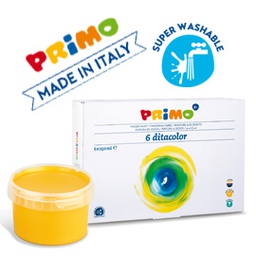 [71087] BOX 6 COLORI A DITA 250ml PRIMO