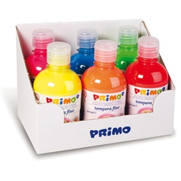 [78077] Box 6 tempera fluo 300ml colori assortiti PRIMO