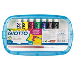 [28146] BOX 7 TUBETTI TEMPERA 12ML GIOTTO TUBO 4 ASSORTITO